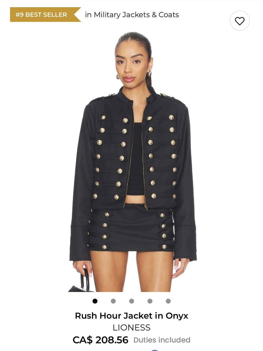 NWT - LIONESSES “ Rush Hour” Military-Style Button Jacket - Small - Picture 9 of 15